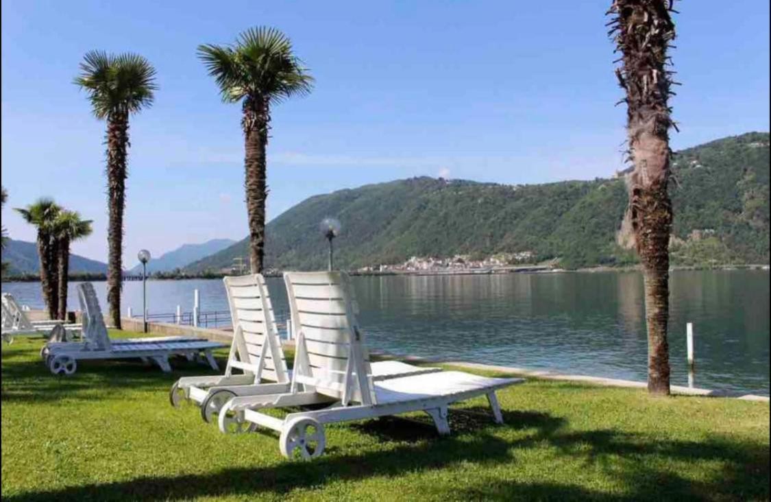 Apartament Holiday On The Lake Lugano 2 Bissone Zewnętrze zdjęcie