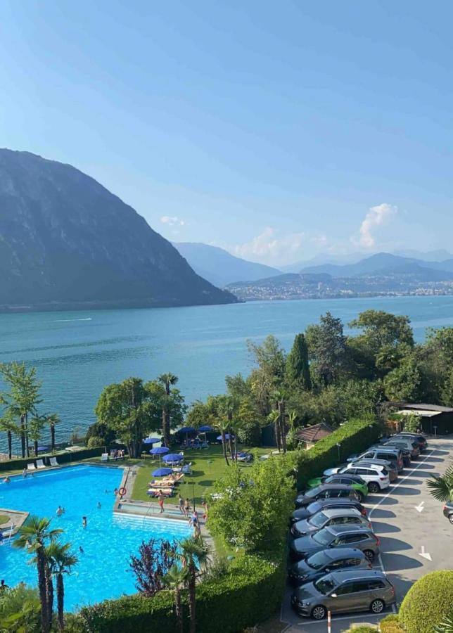 Apartament Holiday On The Lake Lugano 2 Bissone Zewnętrze zdjęcie